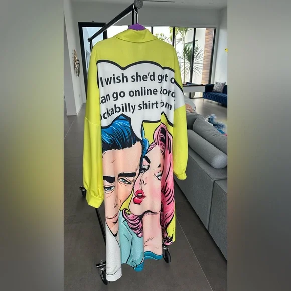 Vibrant Pop Art Graphic Dress - Picture 4 of 4